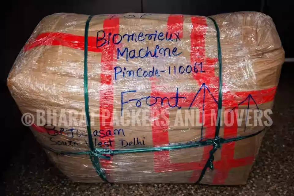 Heavy machine moving - real job photo by Bharat Packers and Movers